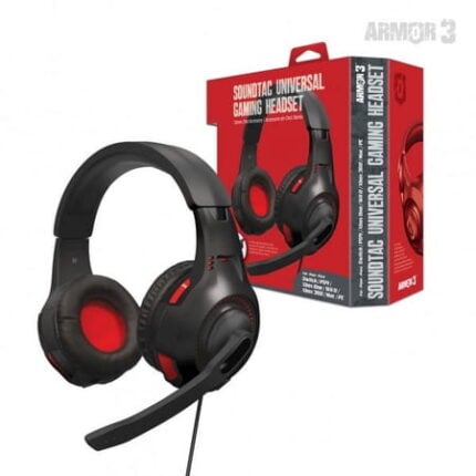 Armor 3 Universal Headset- Red - back cover